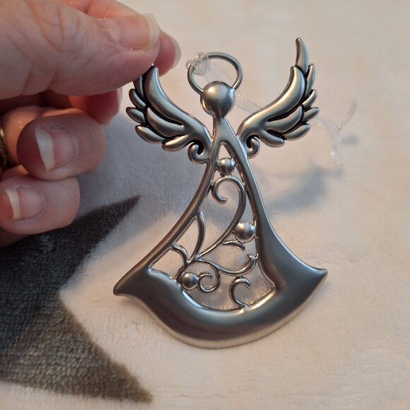 Ornament Charm Angel Always In My Prayers Metal With Jewels Bling Car Tree - Picture 2 of 5